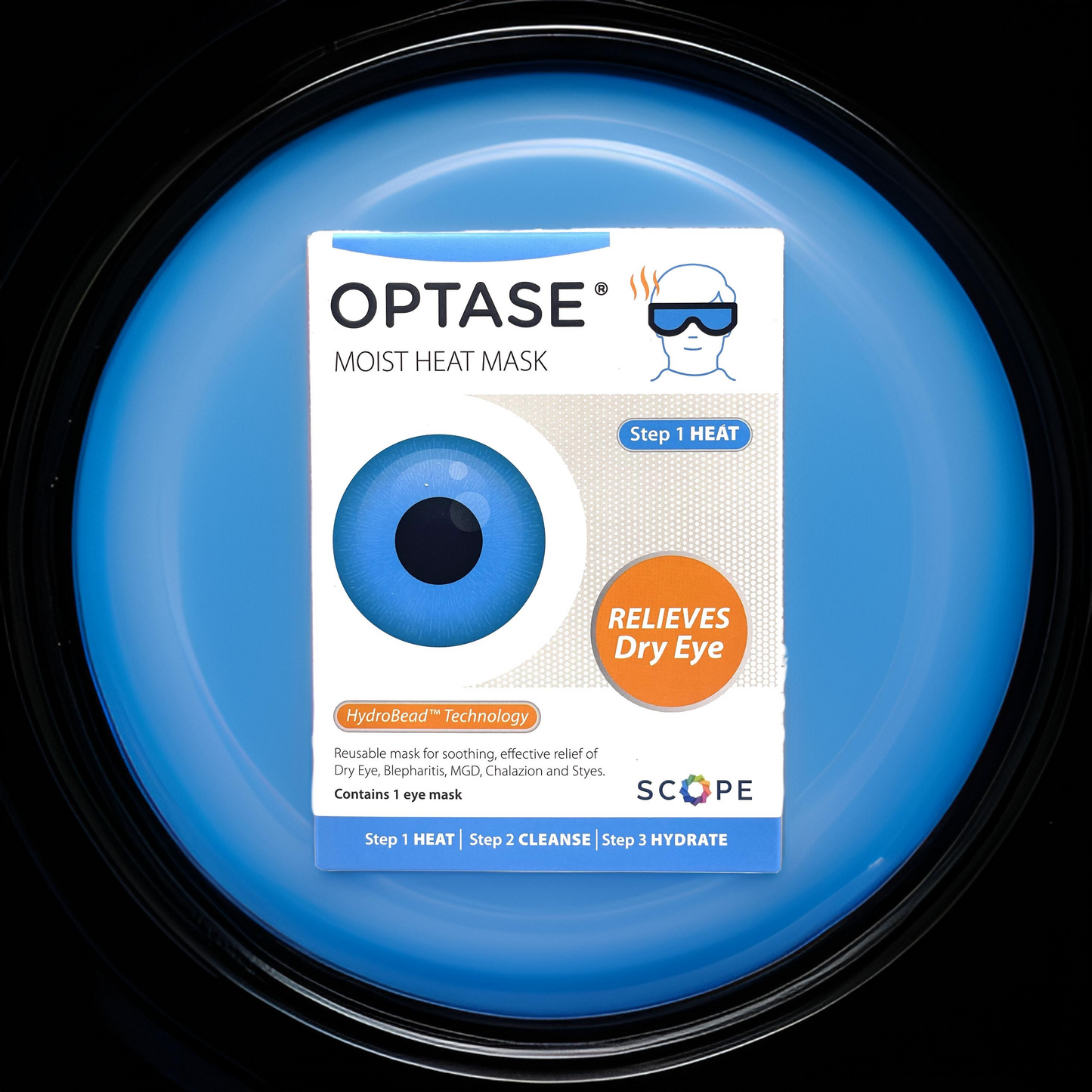 Optase - Moist Heat Dry Eye Mask, Microwavable