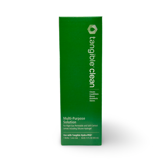 Tangible Clean - Solución multiusos para lentes de contacto y esclerales (354 ml)