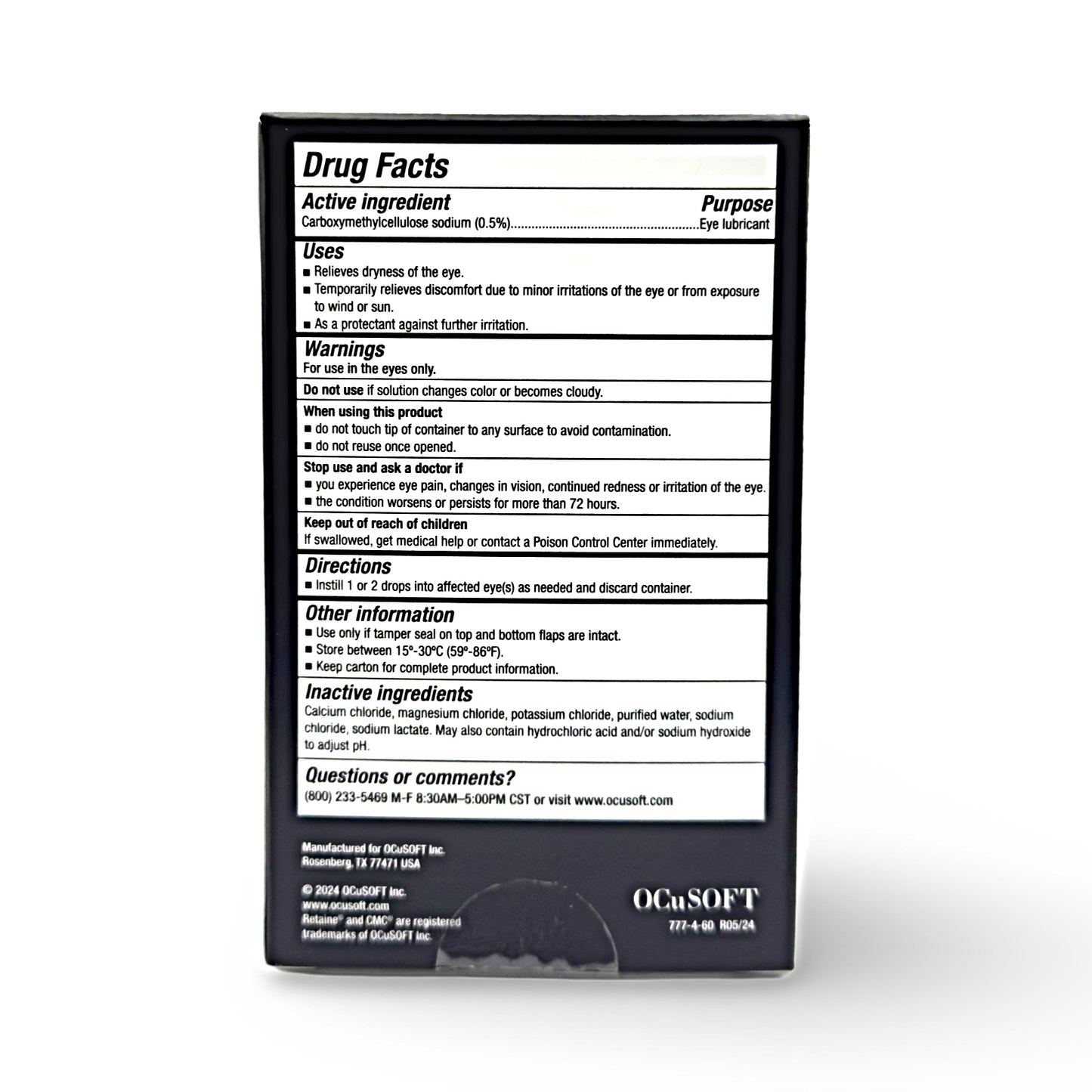 Gotas oftálmicas lubricantes Retaine CMC de 0,4 ml - 30 unidades