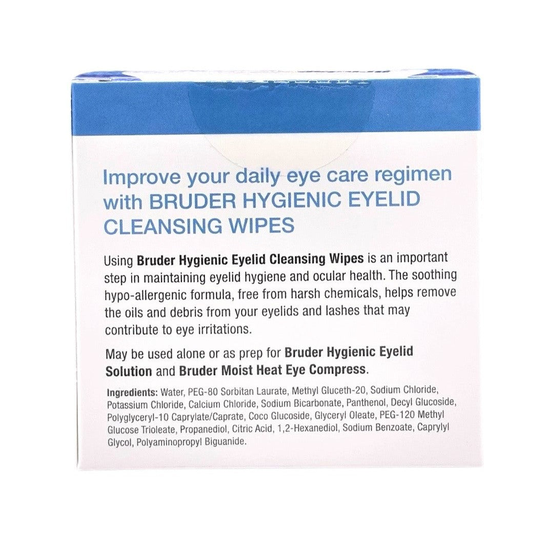 Bruder Hygienic Eyelid Cleansing Wipes - 30 Pre-Moistened Wipes
