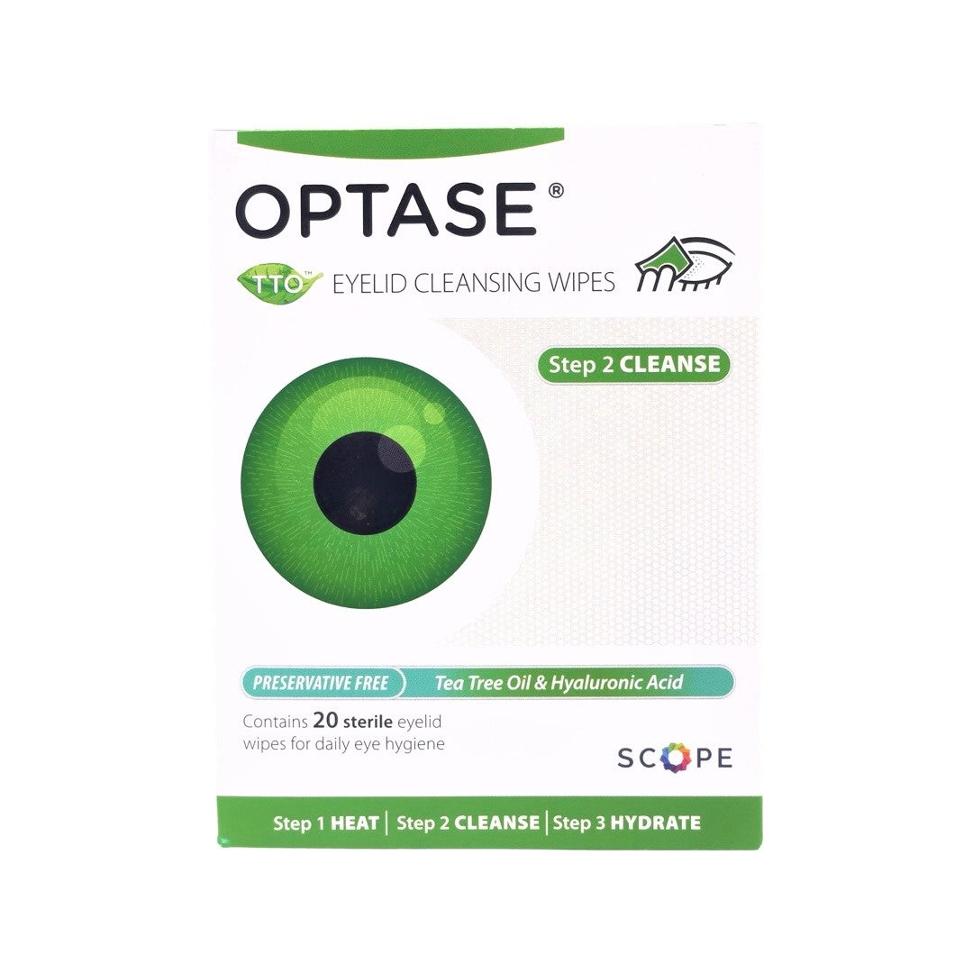 Toallitas para párpados Optase (20 toallitas) Árbol de té