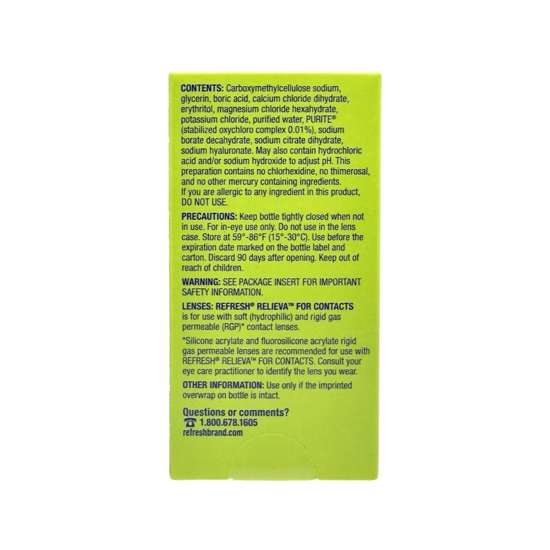 Refresh Relieva para lentes de contacto (botella de 8 ml)