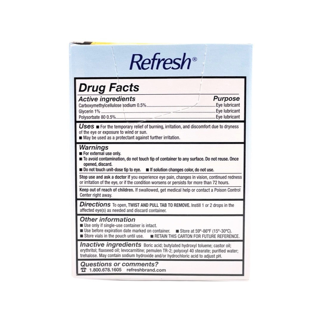 Refresh Optive Advanced Lubricant Eye Drops, Preservative-Free, Single-Use Containers, 0.01 Fl Oz - 30 Count