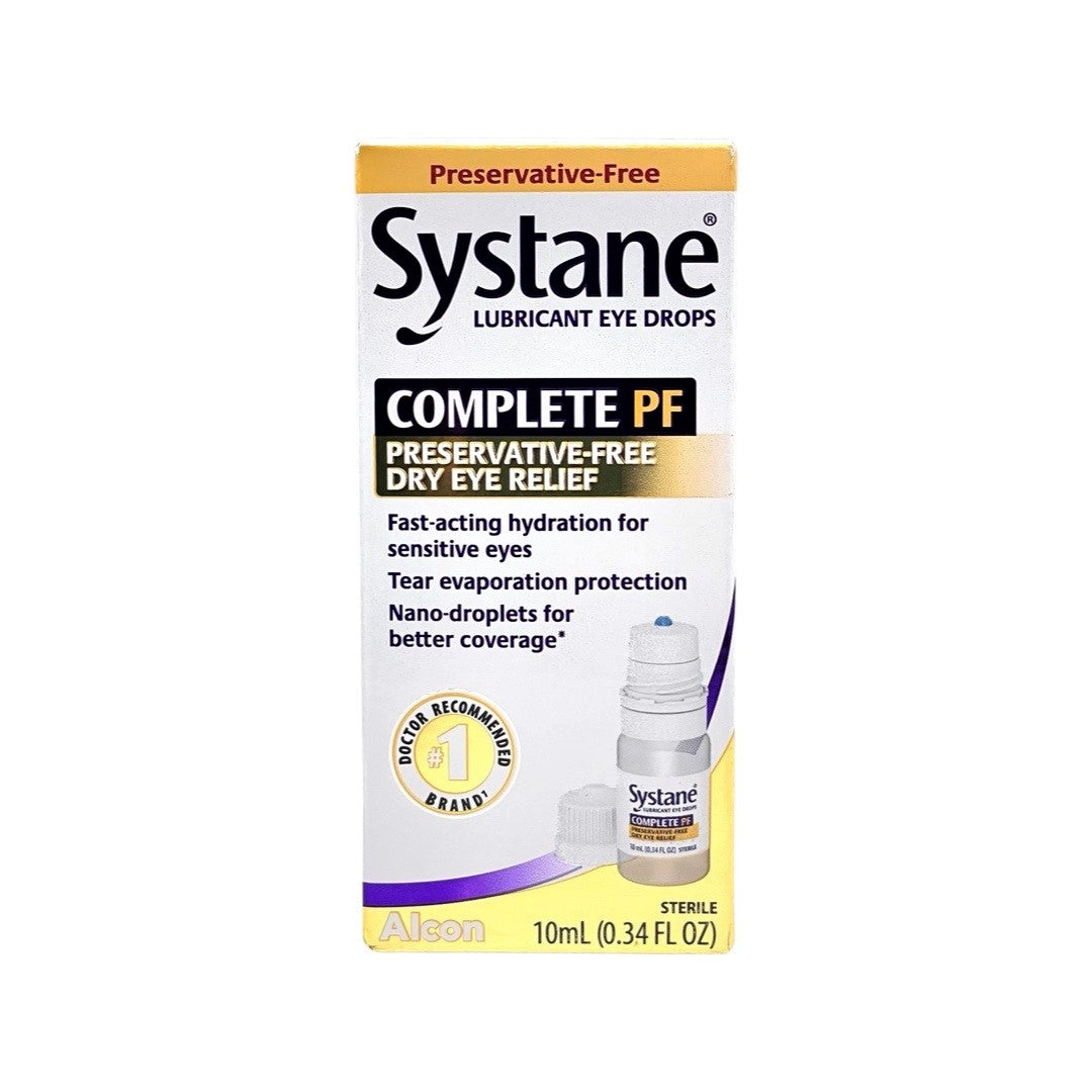 Systane Complete, gotas lubricantes para los ojos para el ojo seco, frasco de 10 ml