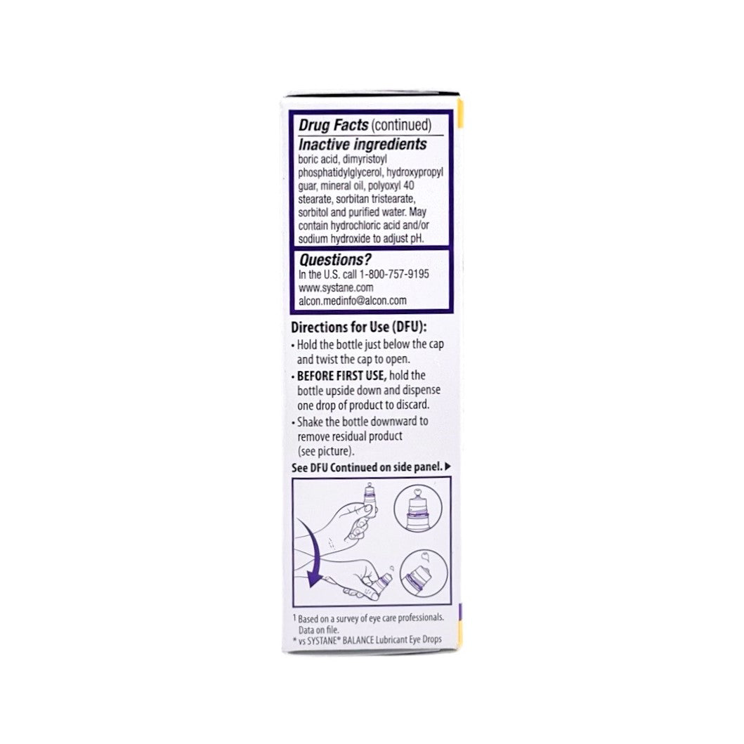 Systane Complete, gotas lubricantes para los ojos para el ojo seco, frasco de 10 ml