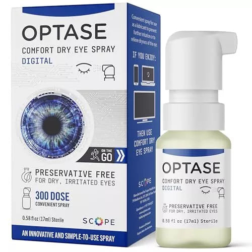 OPTASE Comfort Dry Eye Spray Preservative Free Artificial Tears