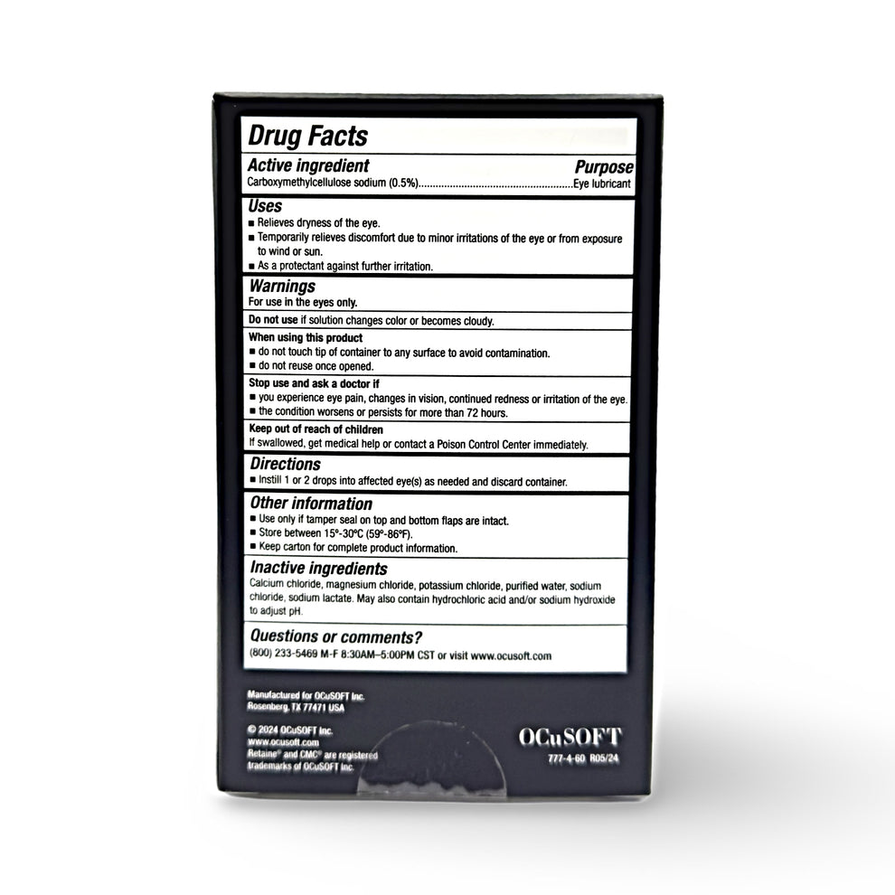 RETAINE CMC LUBRICANT EYE DROPS 0.4ML - 30CT – Bye Dry Eyes