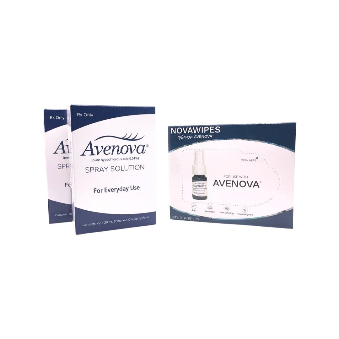 Avenova® Hypochlorous Spray Solution (20ml ) 2-Pack with Novawipes