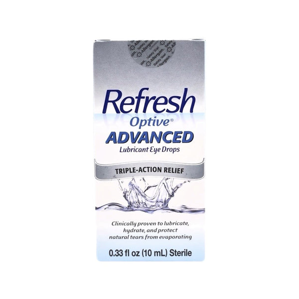 Refresh Optive Advanced Eye Drops 10 mL Bottle Bye Dry Eyes